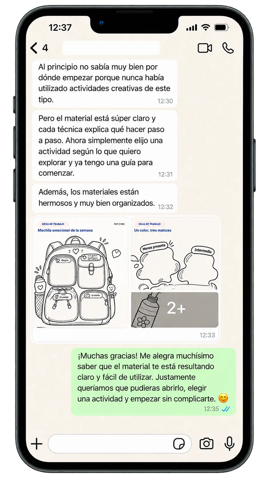 Comentario sobre el material